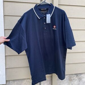 Greg Norman Collection Navy Polo with White Accents